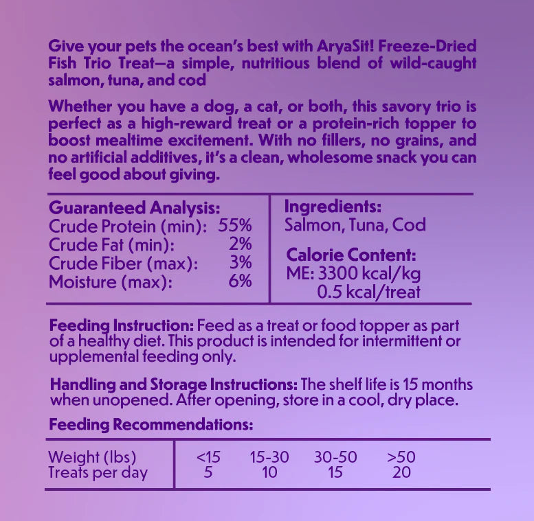 Freeze-Dried Fish Trio